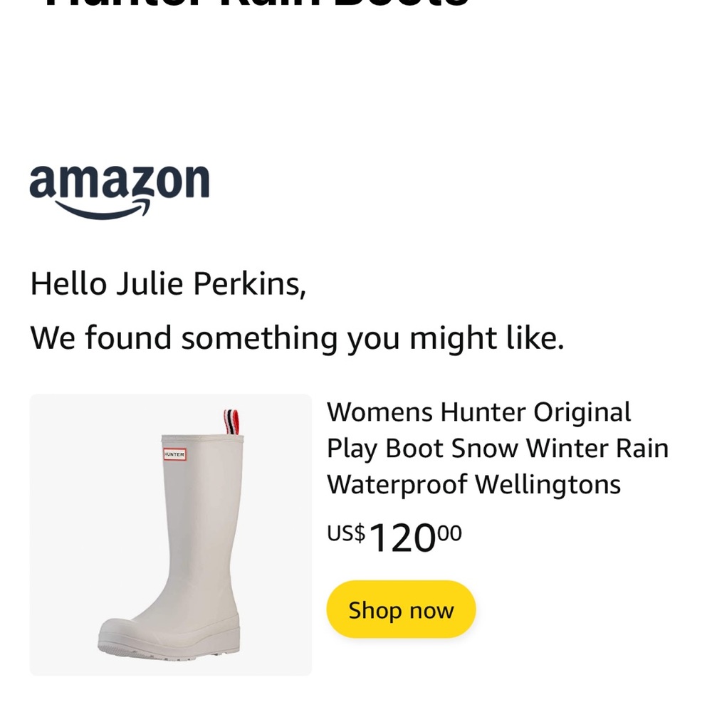 Hunter Women Rain Boot size 7
